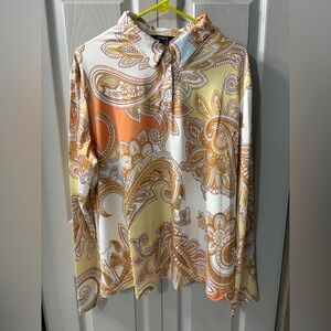 NWT ACEGOLFS Paisley Button-Up Shirt size 3XL